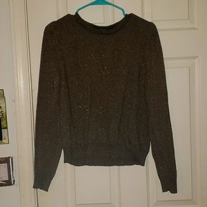 Forever21 Black Gold Shimmery Sweater